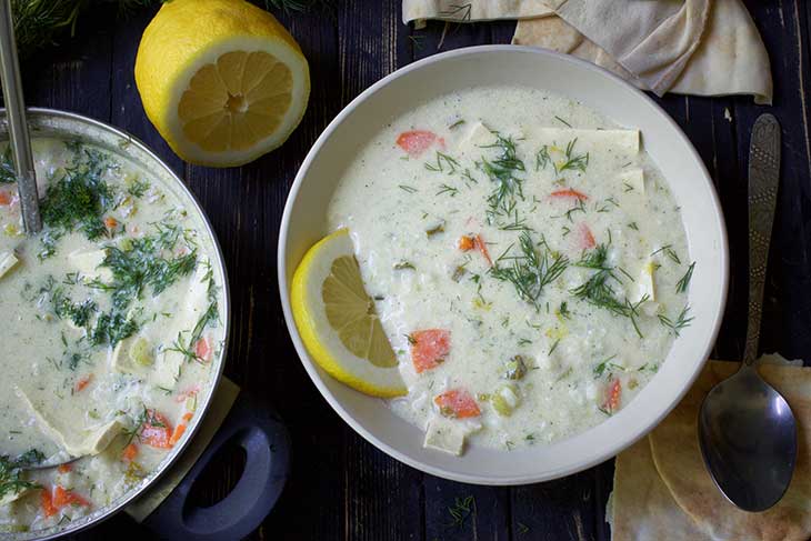 Greek Lemon Rice Soup supa greceasca