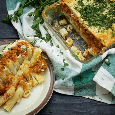 Greek Pasta Casserole - Vegan Pastitsio-image