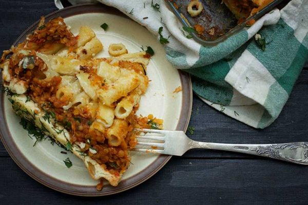 Greek Pasta Casserole - Vegan Pastitsio | Gourmandelle