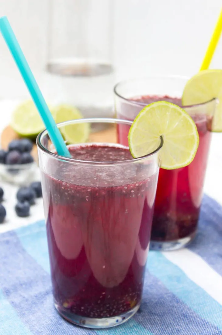 Blueberry Lime Chia Fresca