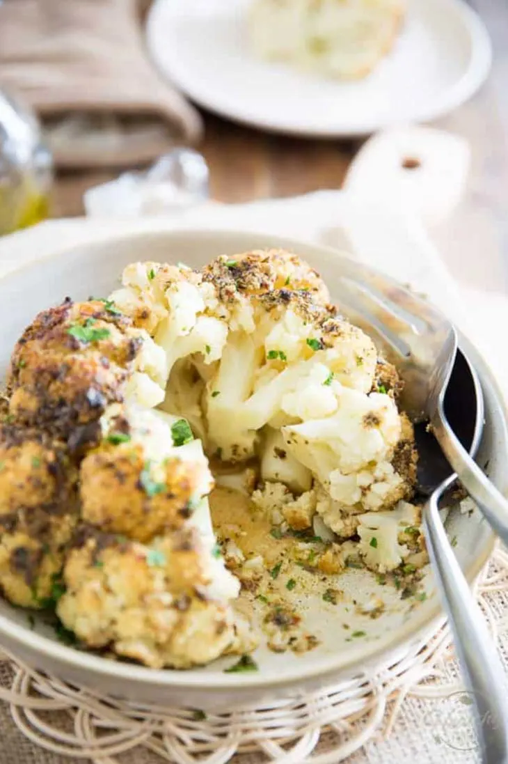 Oven Baked Whole Roasted Cauliflower