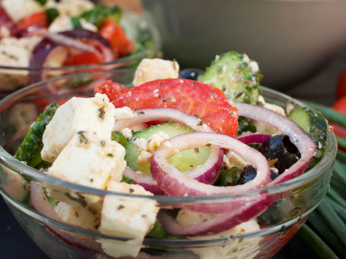 Vegan Greek Salad vegan feta cheese