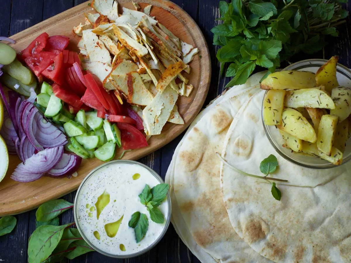 Vegan Gyros Greek Wrap recipe