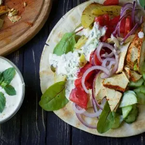 healthy Vegan Gyros Greek Wrap recipe gyros de post