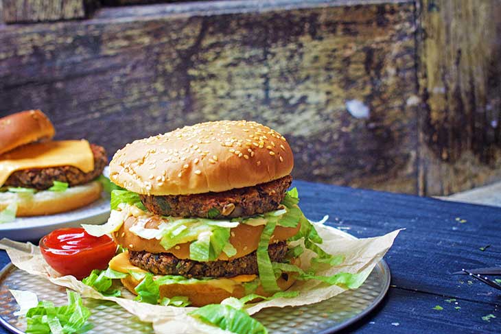 vegan big mac burger homemade recipe