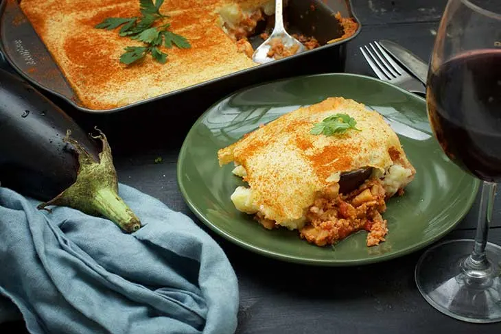 vegan greek moussaka recipe for Lunch Meal Prep