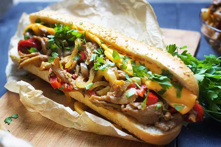 reteta vegana Philly Cheesesteak 