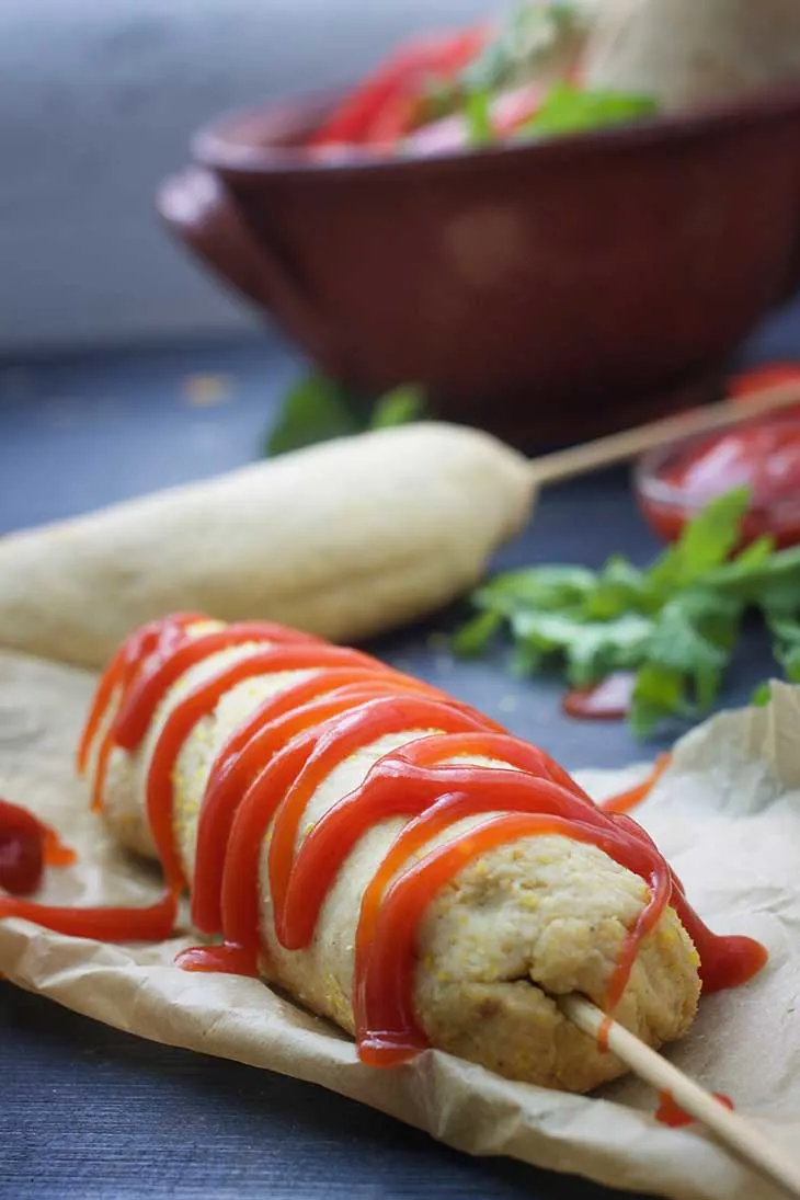 healthy vegan corndogs recipe