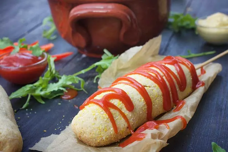 healthy vegan corndogs