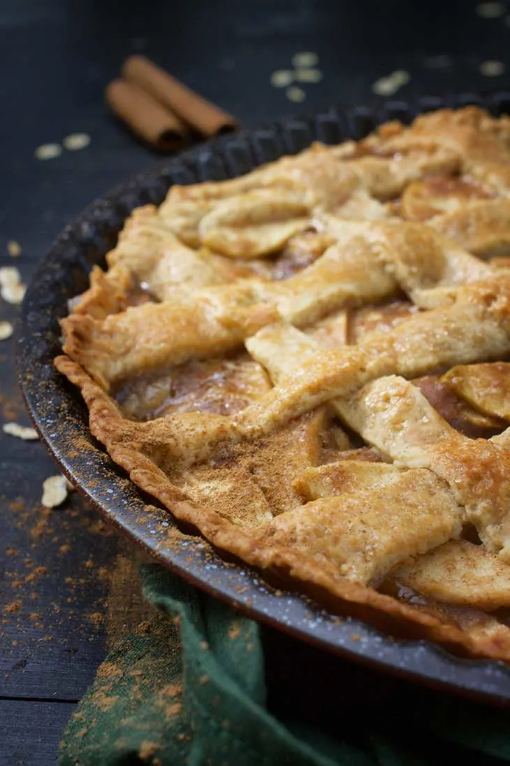 vegan apple pie recipe placinta cu mere de post