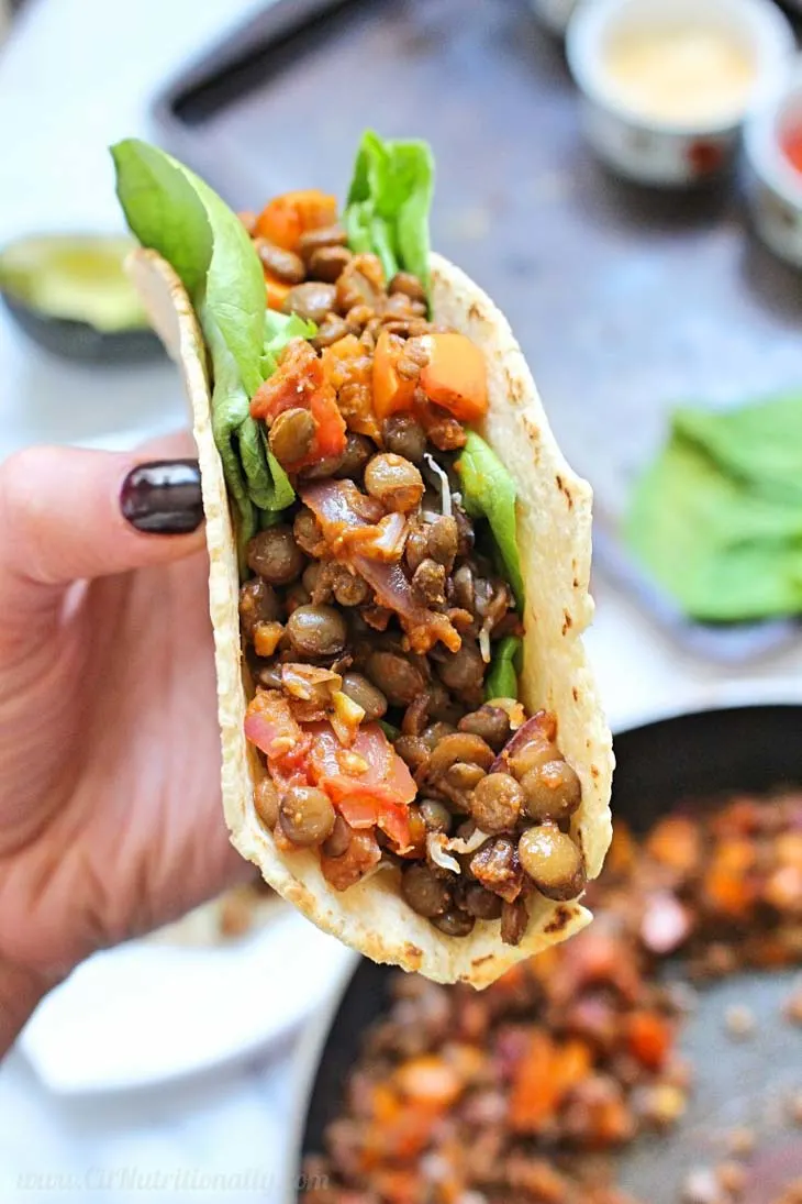 6-Ingredient Easy Lentil Tacos