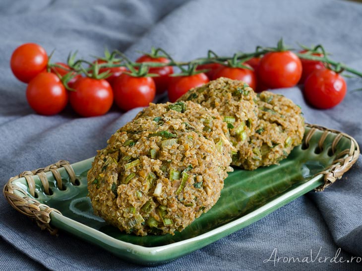 Burger vegan cu naut si quinoa