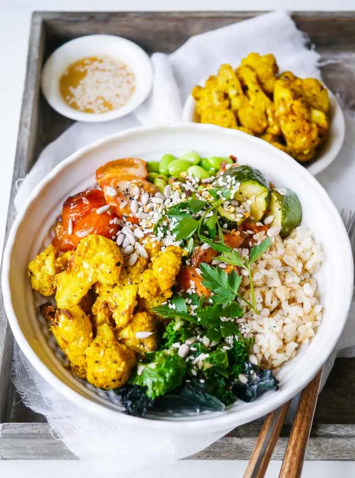 Roasted Turmeric Cauliflower Buddha Bowls