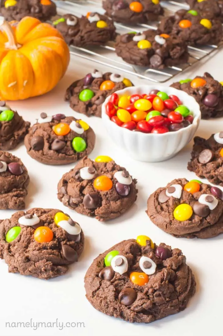 Vegan Halloween Monster Cookies