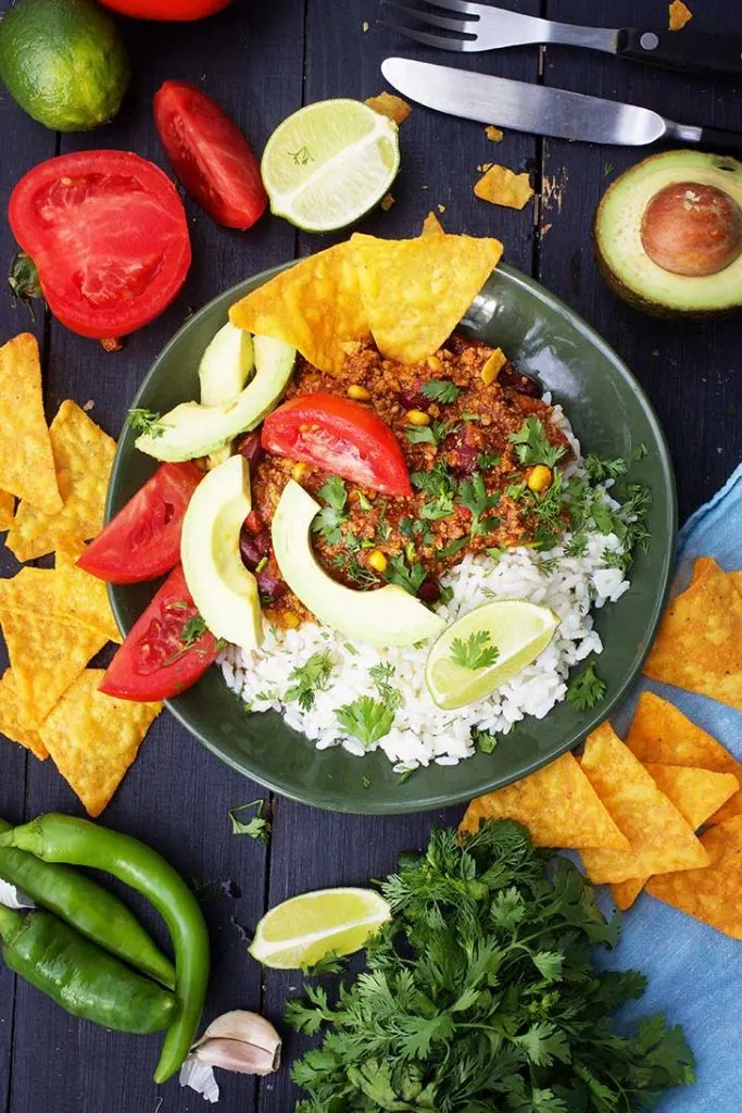 Vegan Chili Con Carne chili sin carne de post