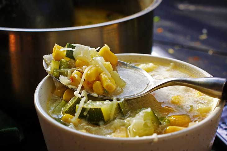 healthy vegan Mexican Zucchini Soup 