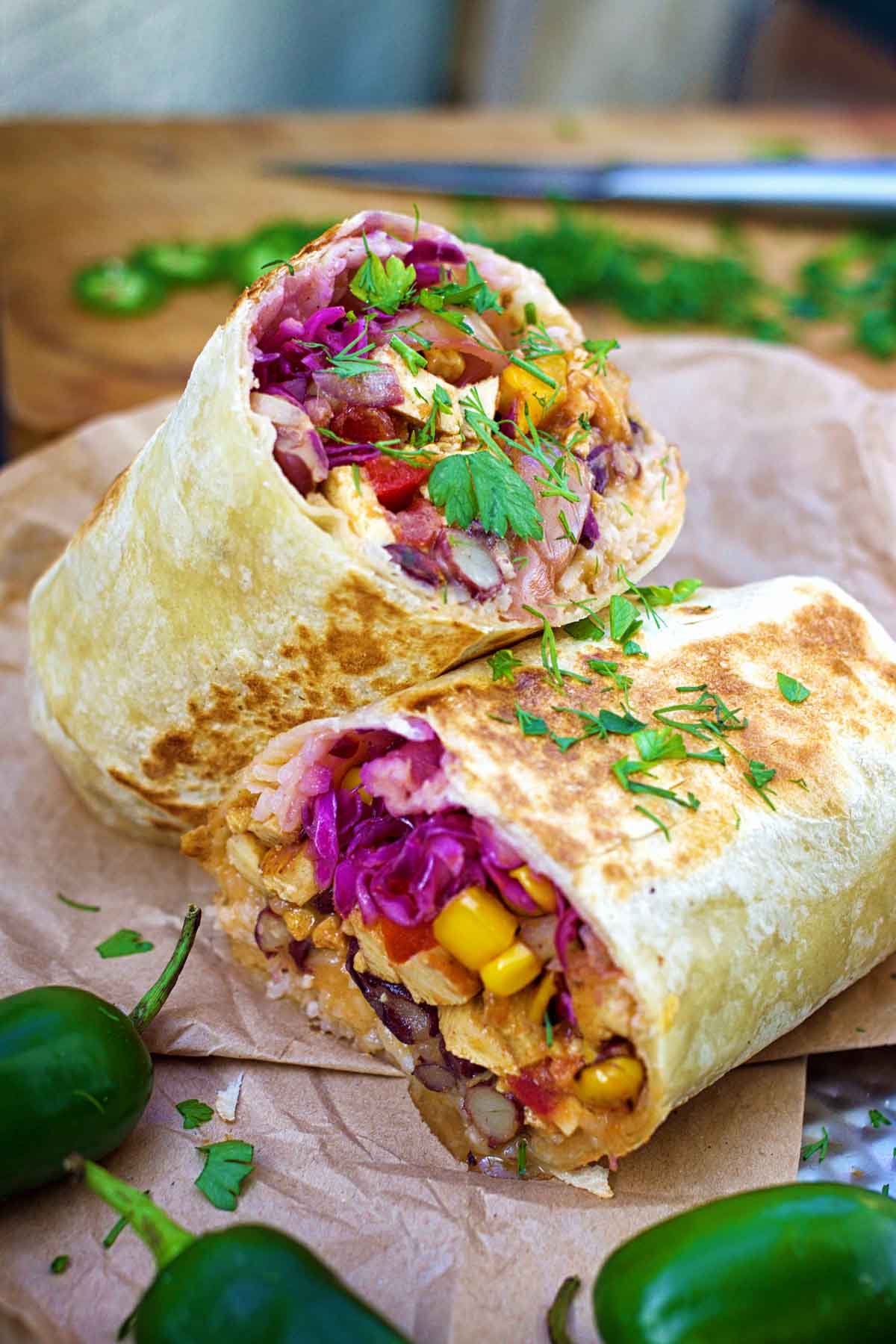 healthy vegan burritos 