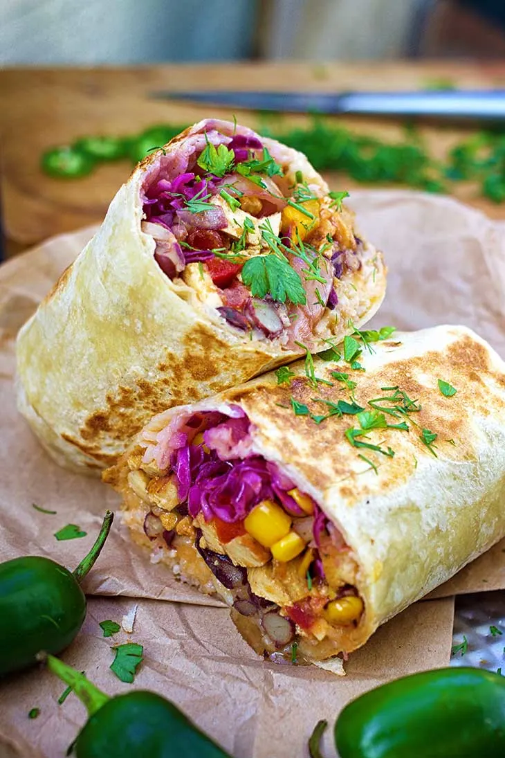 healthy vegan burrito 