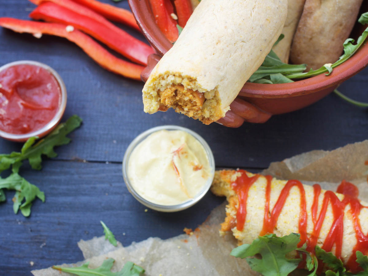 how to make vegan corndogs