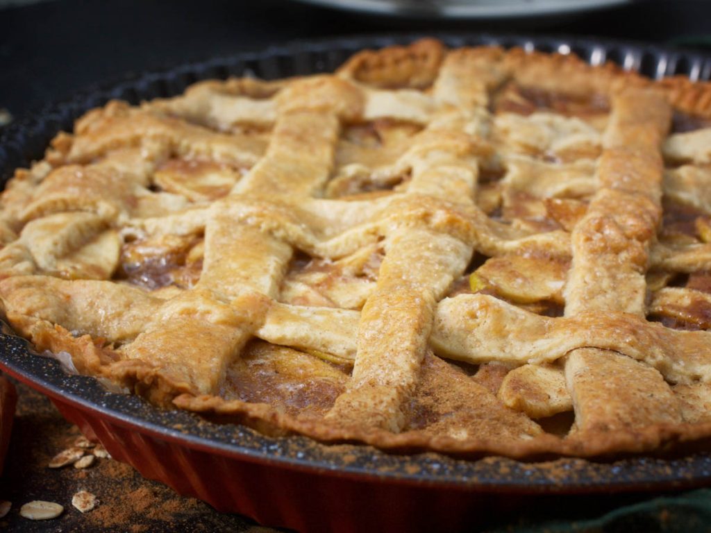 vegan apple pie placinta americana reteta