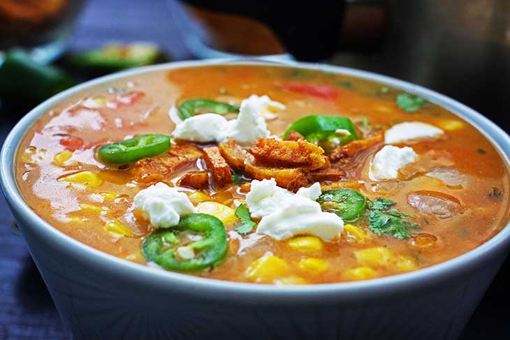 Spicy Mexican Sweet Corn Soup 