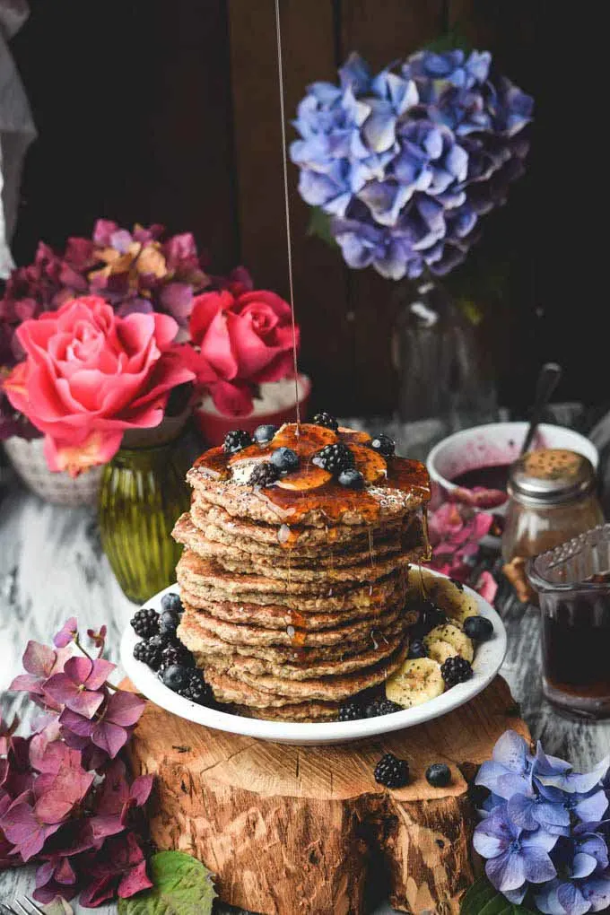 Chia Oat Banana Pancakes (Vegan & Gluten Free)