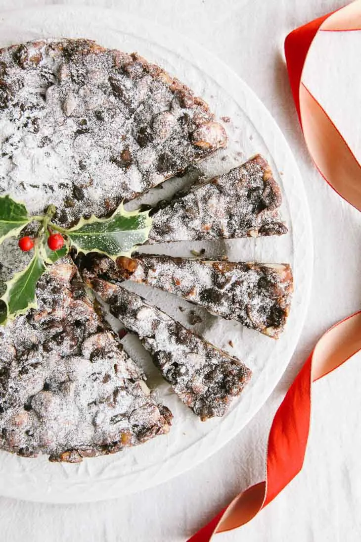 Vegan Panforte - Italian Chocolate Christmas Cake