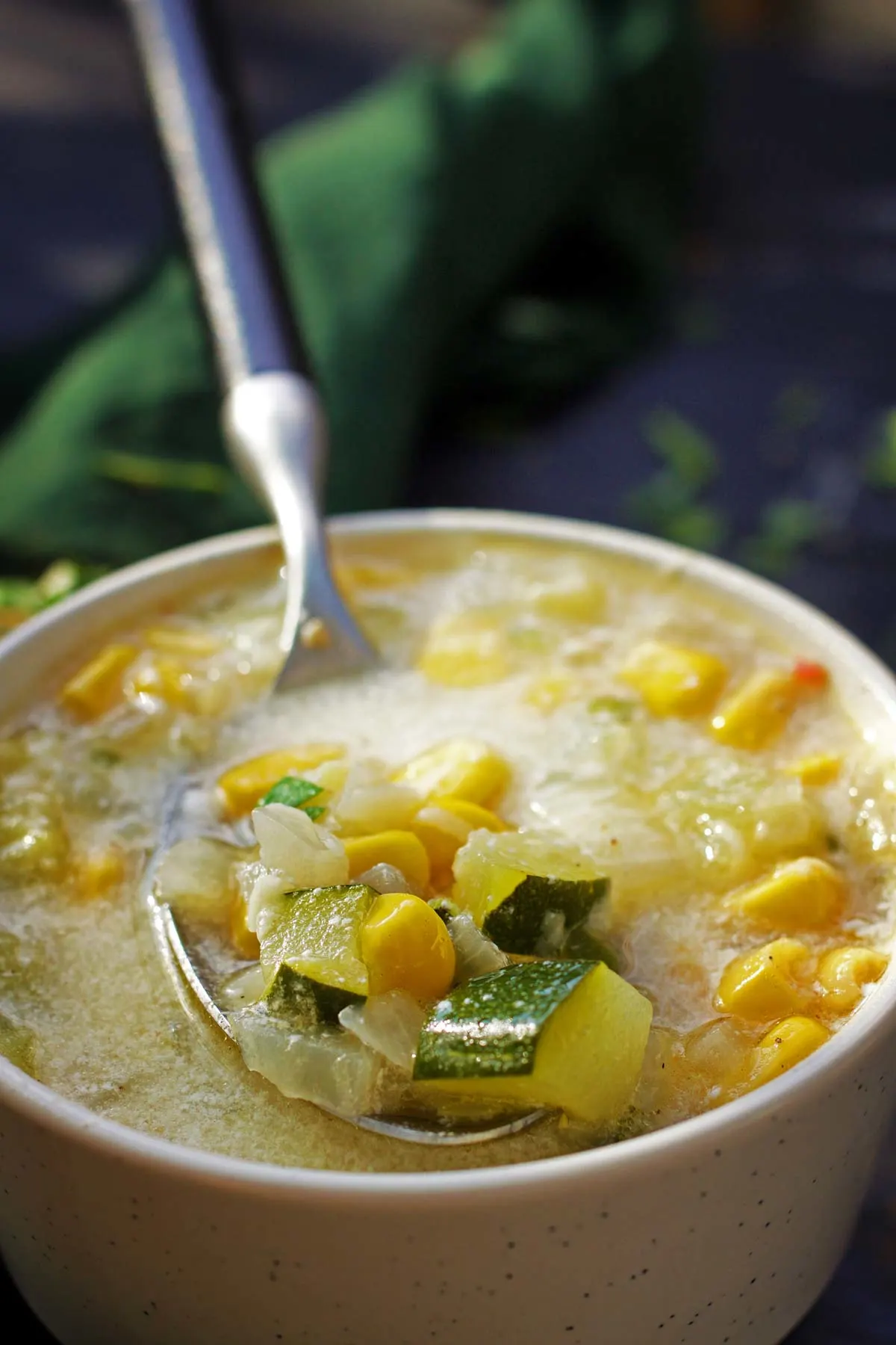 Mexican Zucchini corn Soup 