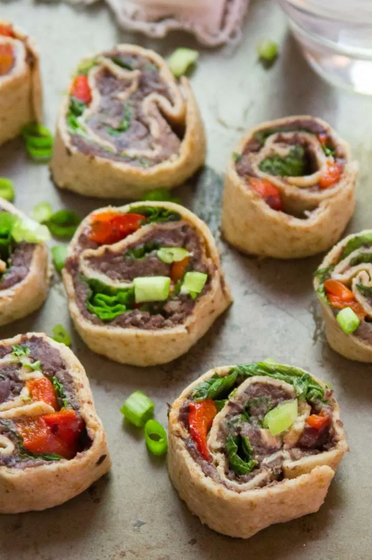 Southwest Black Bean Pinwheels