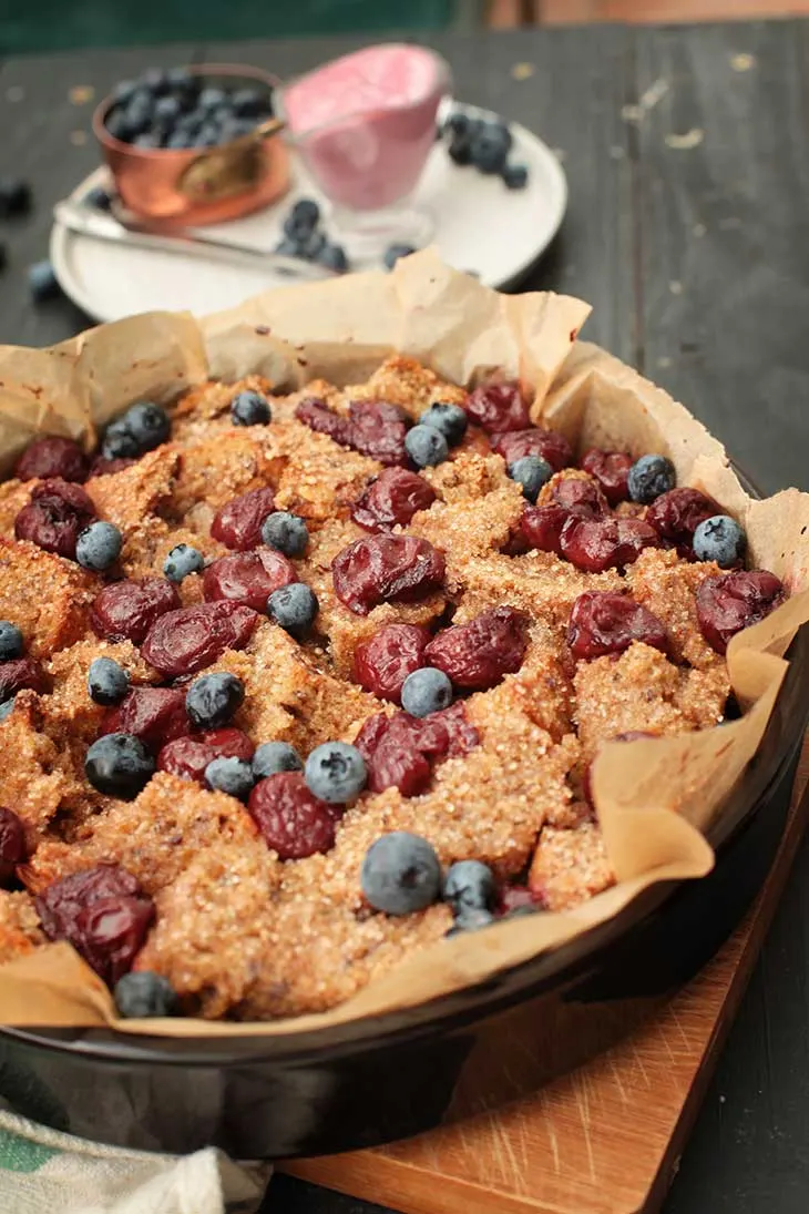 Vegan Bread Pudding Kirschenmichel 