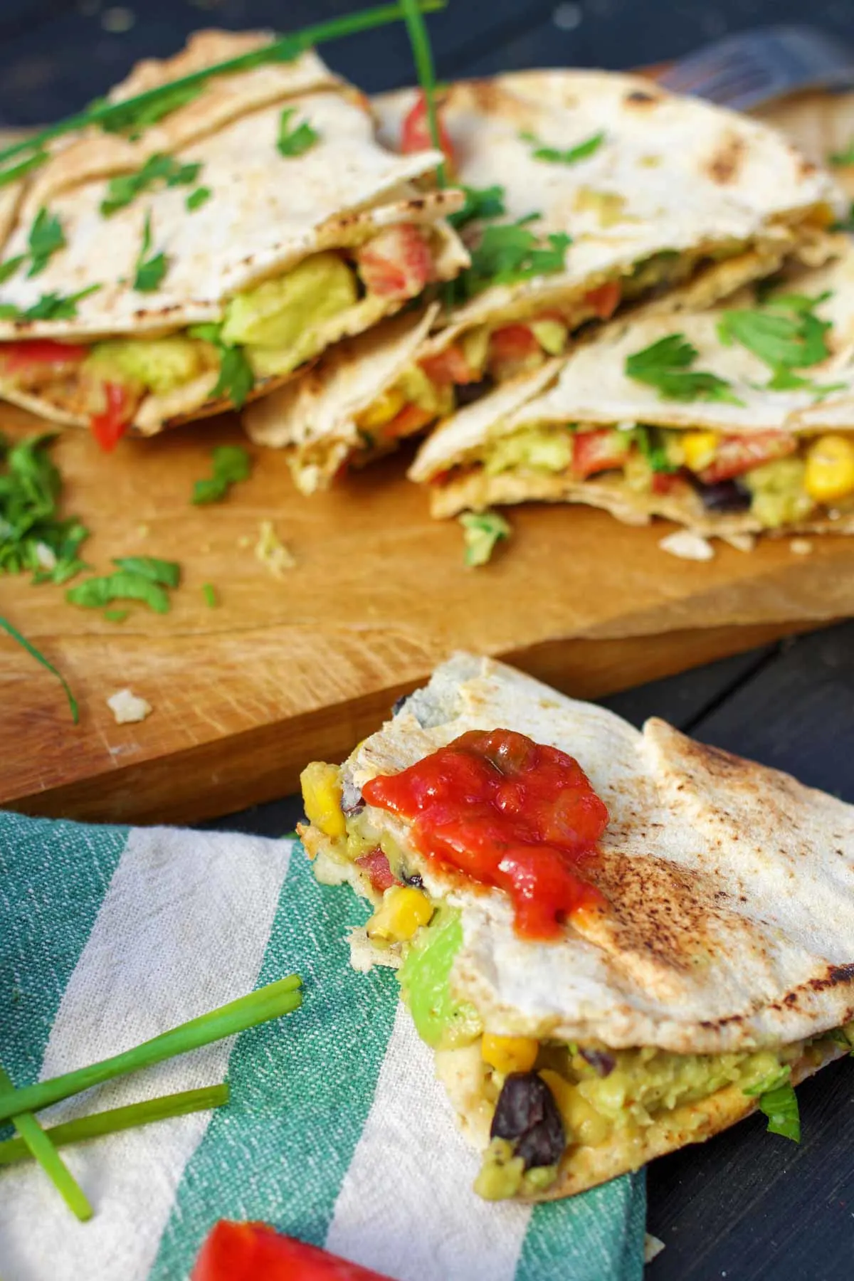 Vegan Guacamole Quesadillas vegetariene