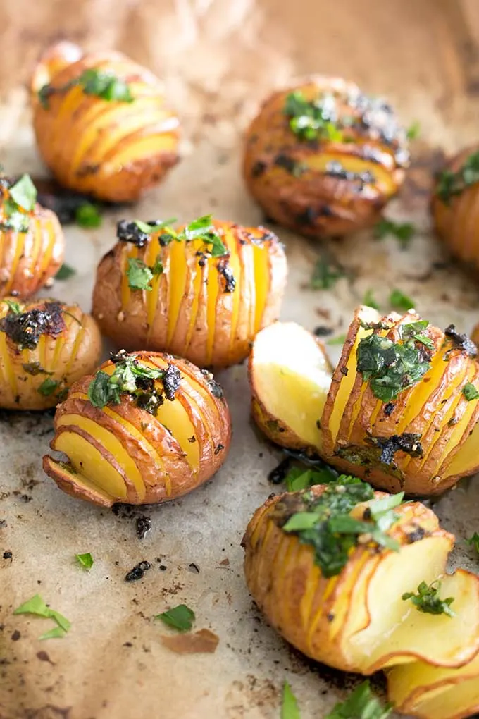 Vegan Lemon Garlic Herb Roasted Potatoes