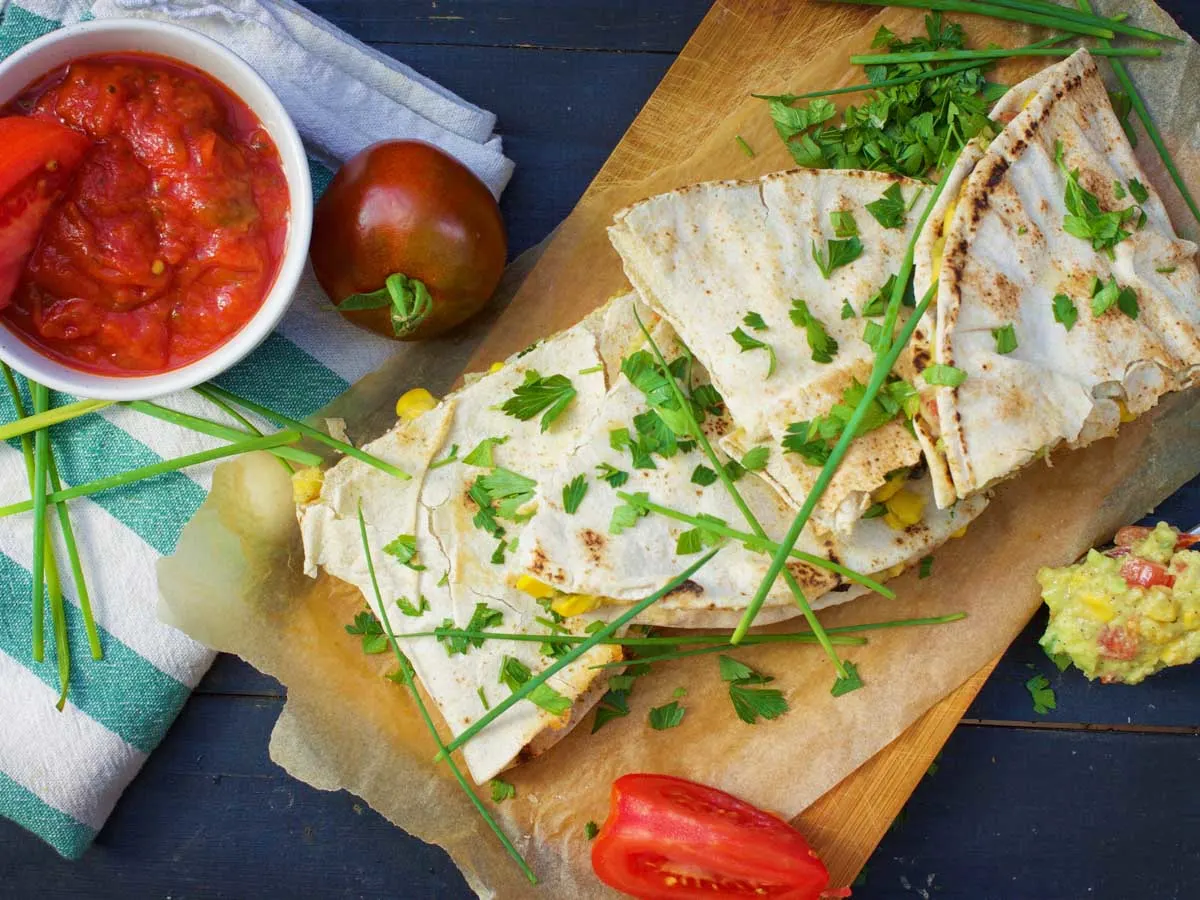 quesadillia de post cu legume