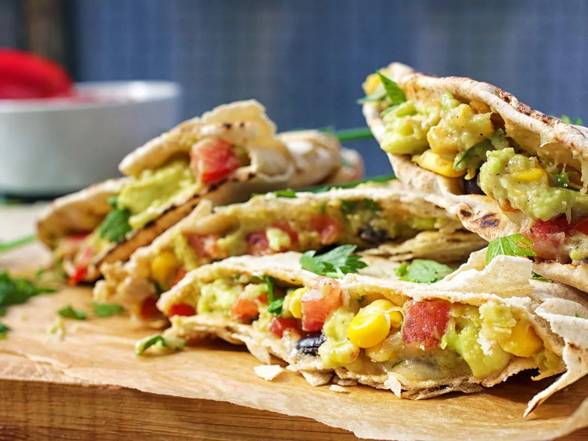 Vegan Quesadillas with Guacamole