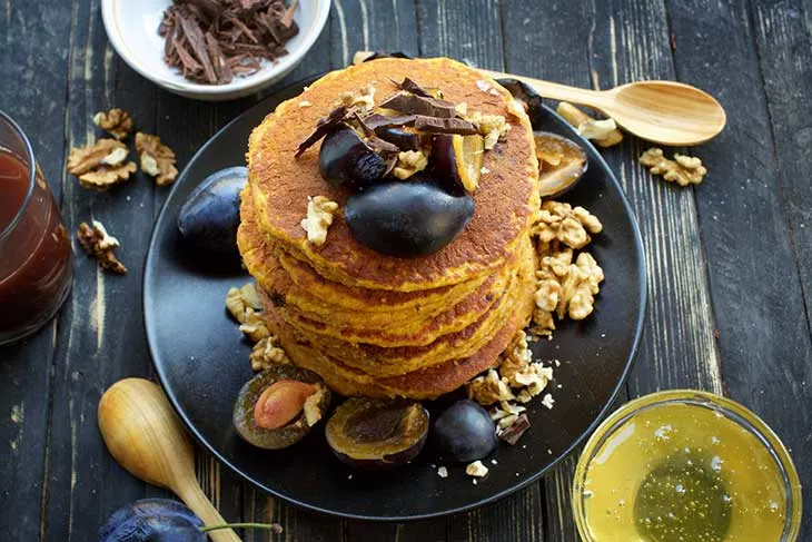 Vegan Sweet Potato Pancakes Clatite cu cartofi dulci