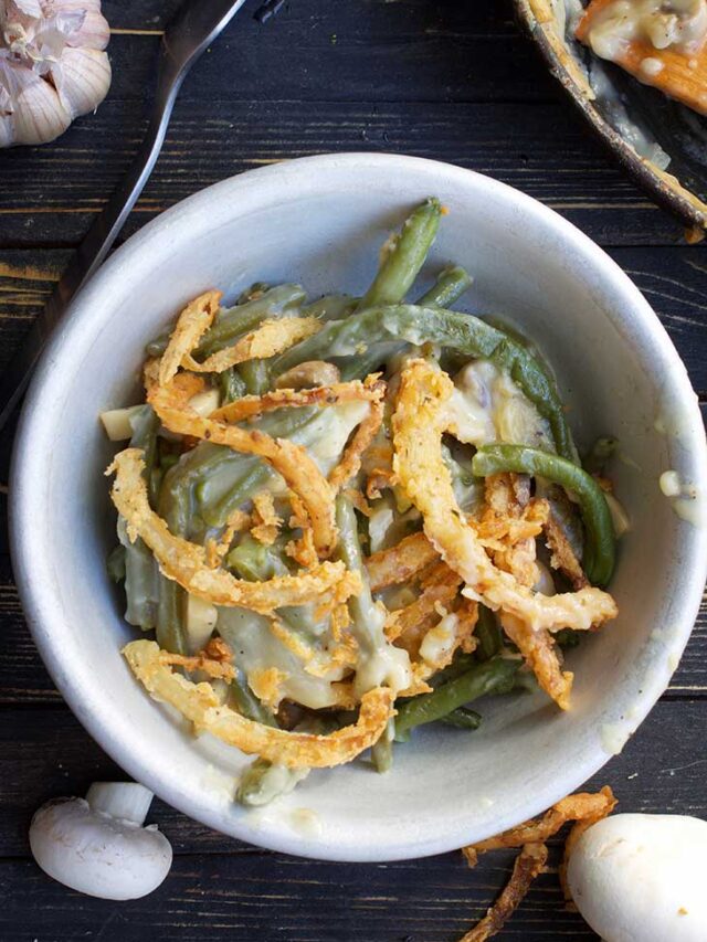 How to Make Green Bean Casseroles Delicious Gourmandelle Vegetarian