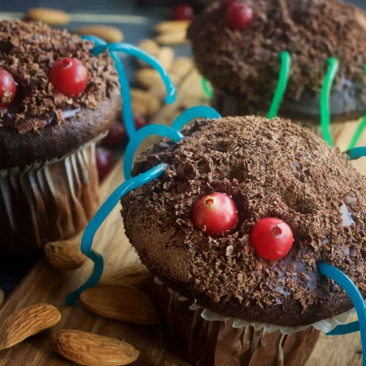 kid friendly vegan spider cupcakes paianjen