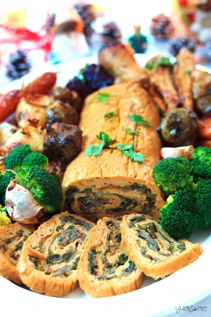 Roast Stuffed Seitan Roulade