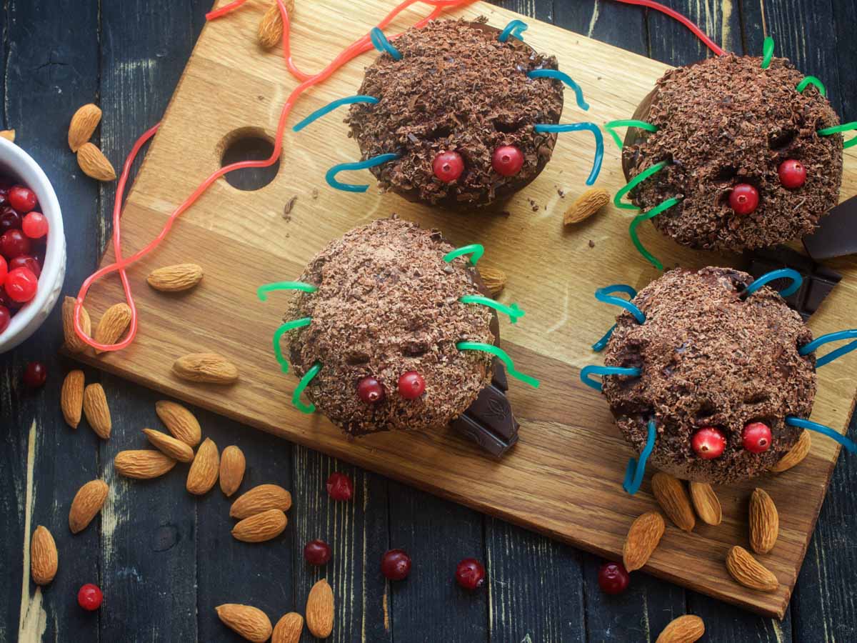 vegan spider cupcakes 