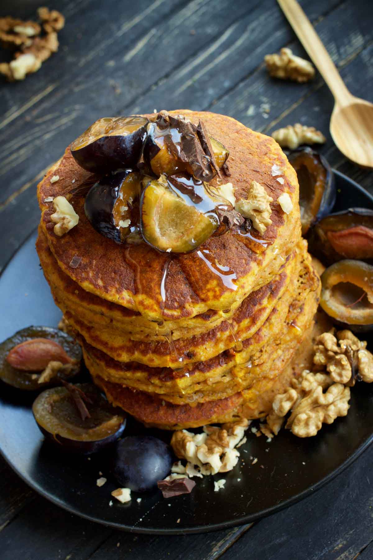 Healthy Vegan Sweet Potato Pancakes 