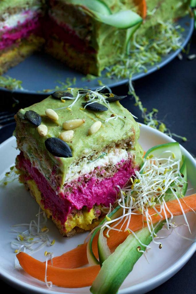 SMÖRGÅSTÅRTA Vegan Sandwich Cake recipe tort sandvis