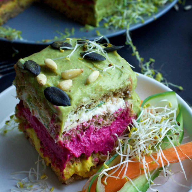 SMÖRGÅSTÅRTA Vegan Sandwich Cake recipe tort sandvis