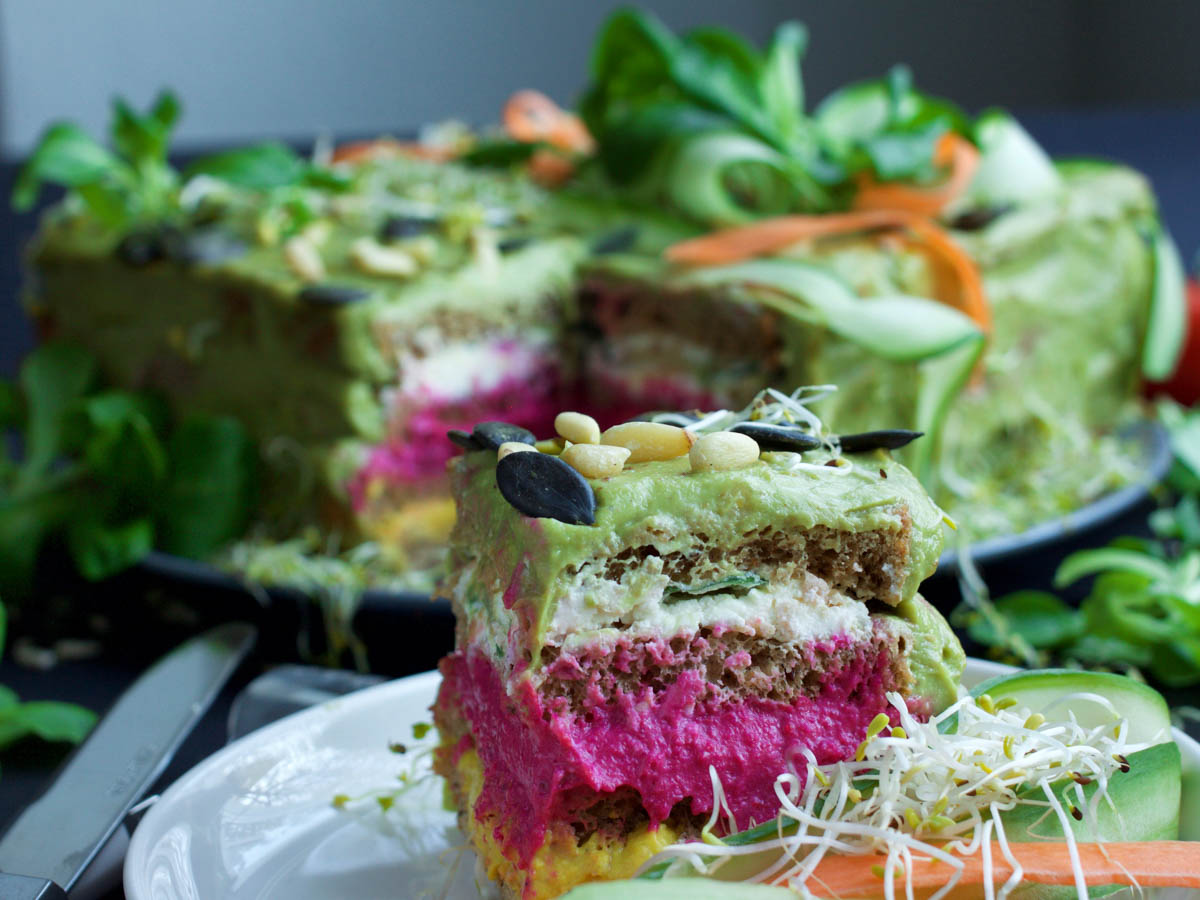 SMÖRGÅSTÅRTA Vegan Sandwich Cake savory recipe