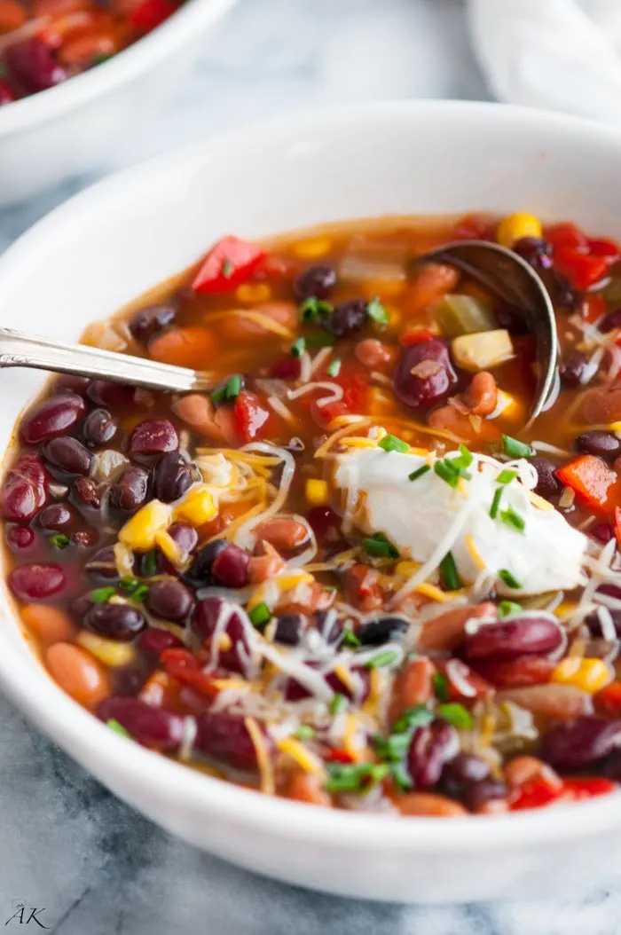 Slow Cooker Three Bean Chili