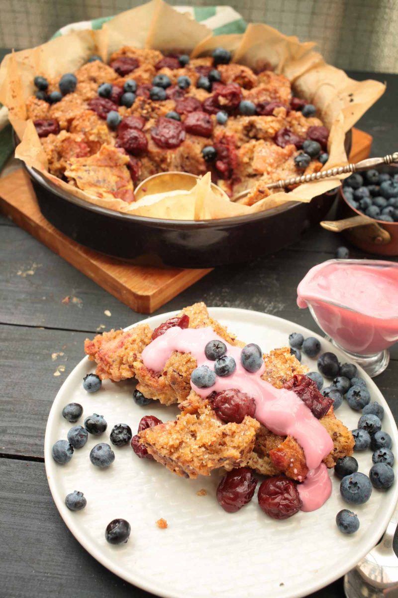 Vegan Bread Pudding (Kirschenmichel)