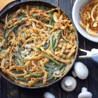 Vegan Green Bean Casserole Caserola cu fasole verde