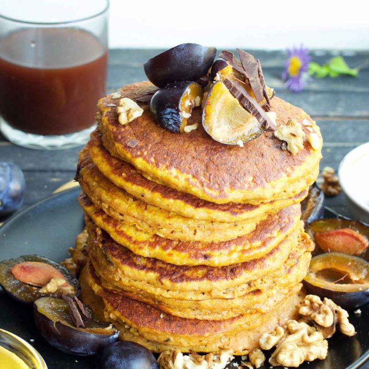 Vegan Sweet Potato Pancakes recipe Clatite cu cartofi dulci