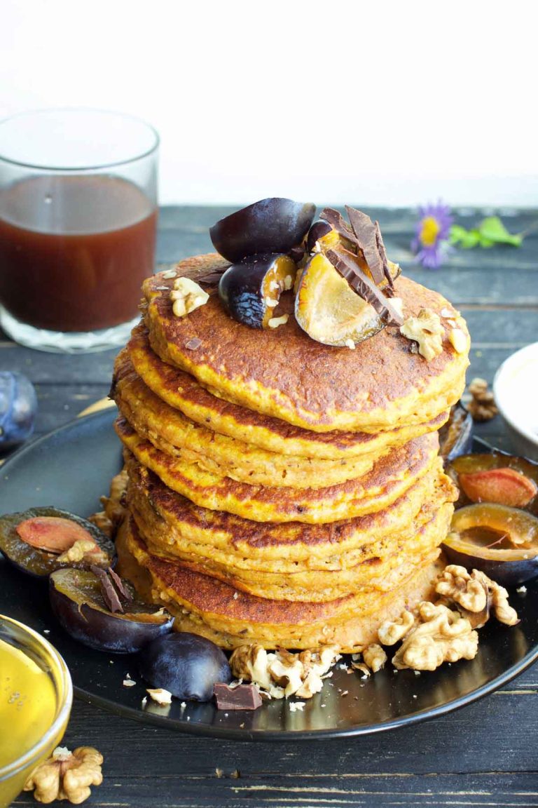 Vegan Sweet Potato Pancakes recipe Clatite cu cartofi dulci