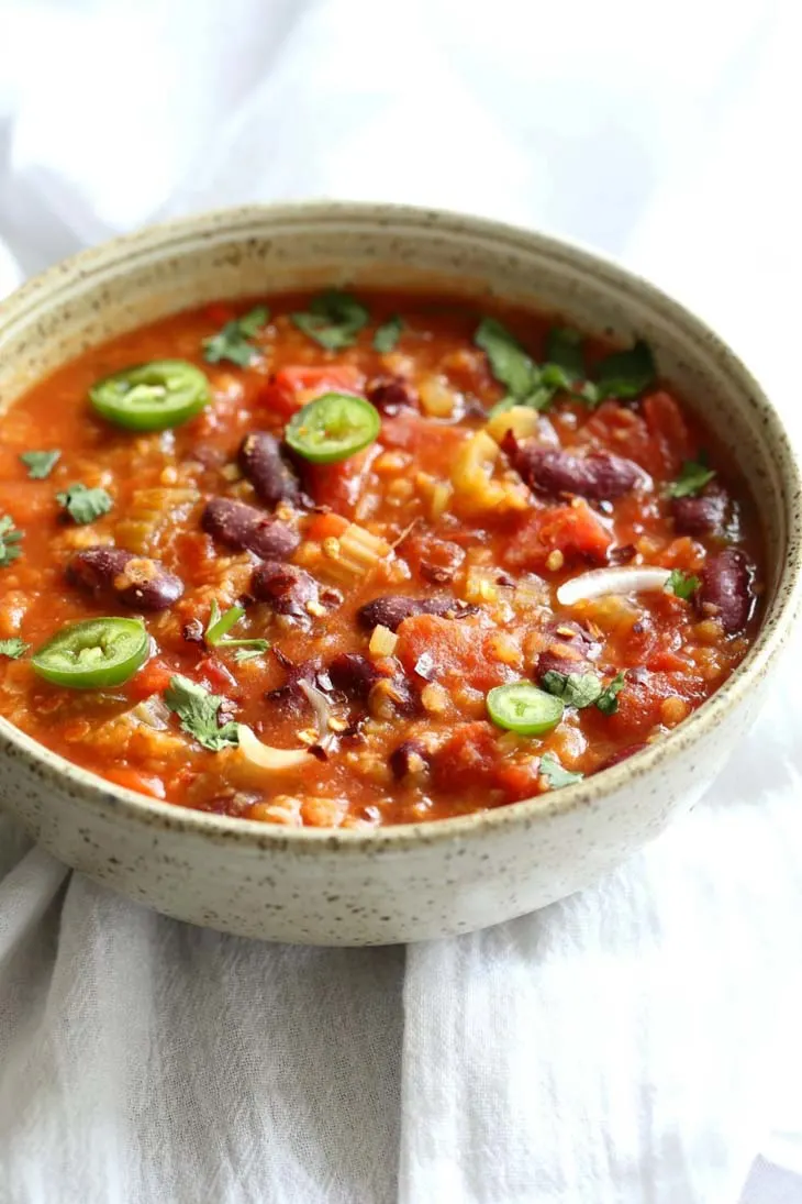 Instant Pot Vegan Chili - Red Lentil Chili