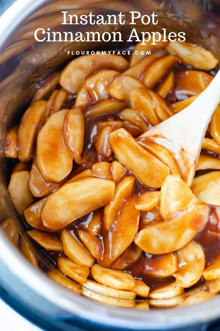 Instant Pot Cinnamon Apples with a Thick Brown Sugar Glaze